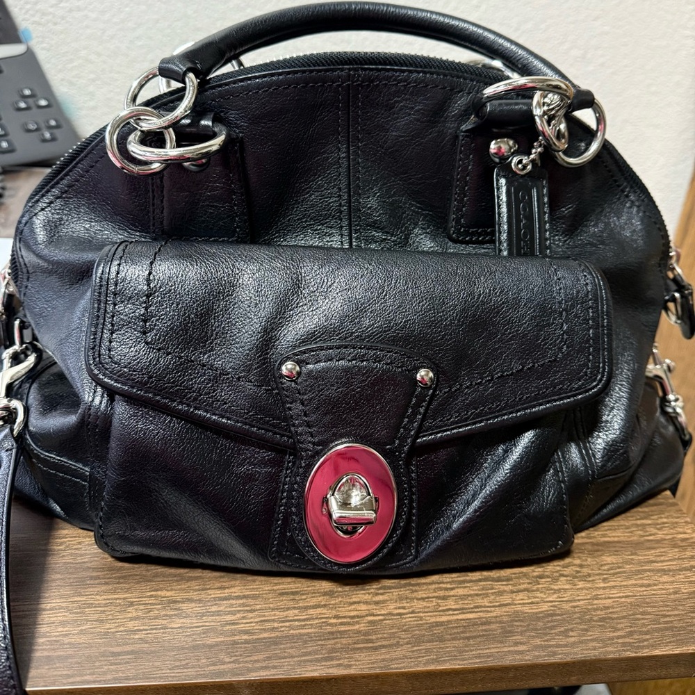 Coach Dome Oversized Leather Purse